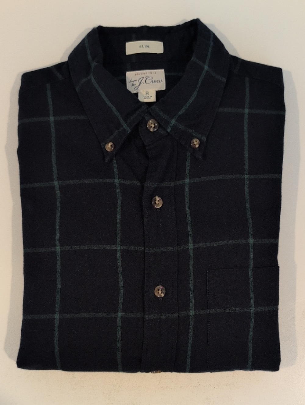 J. Crew Men's Small Slim Fit Brushed Twill Button Down Shirt Style #BJ789 - Picture 7 of 14